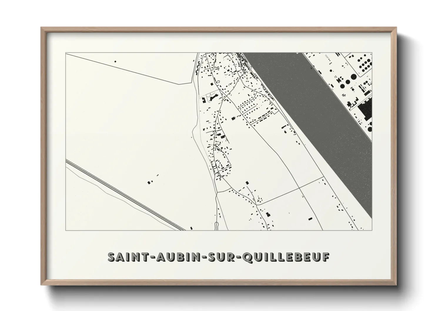 Une affiche de carte sur Saint-Aubin-sur-Quillebeuf