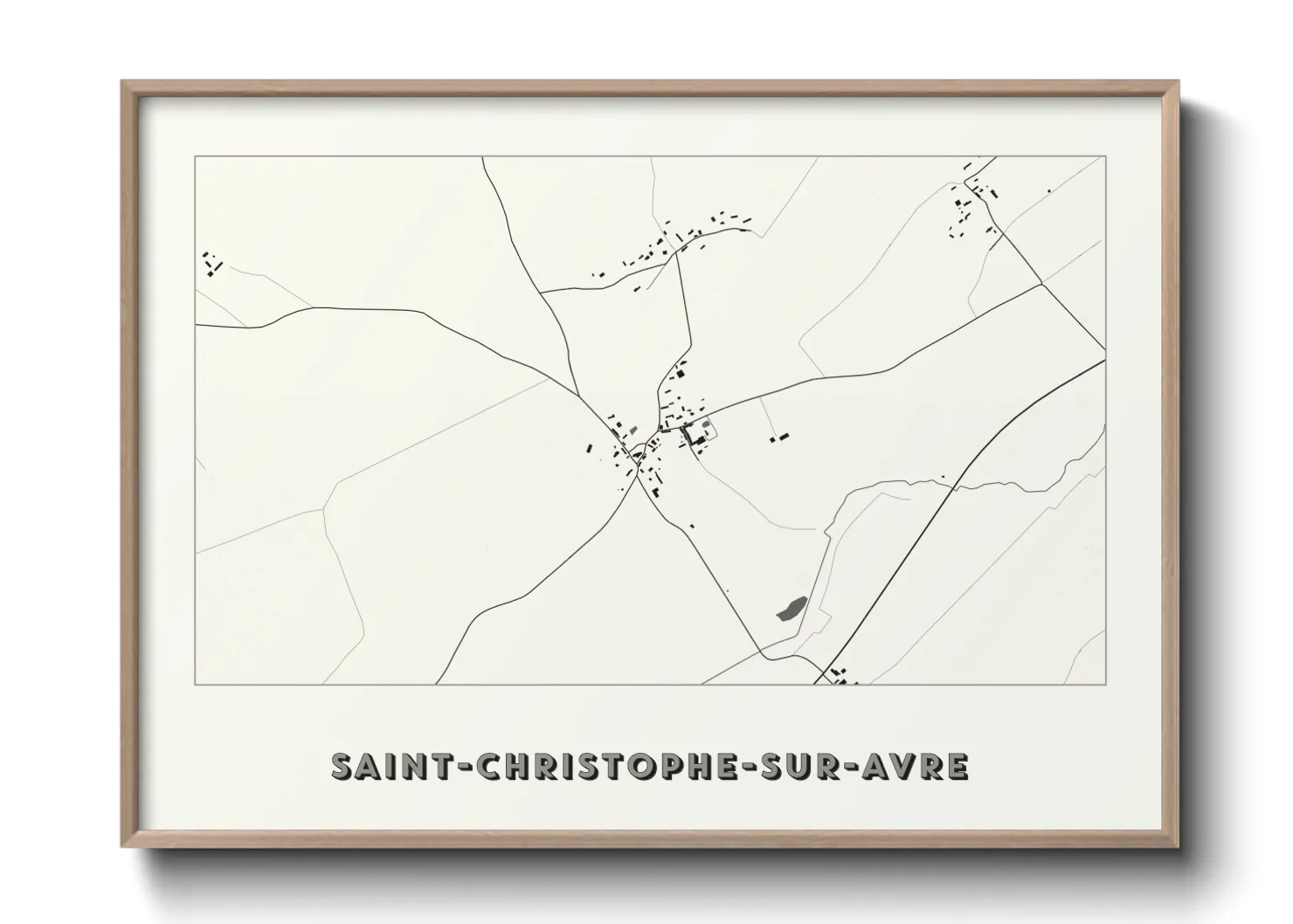 Une affiche de carte sur Saint-Christophe-sur-Avre
