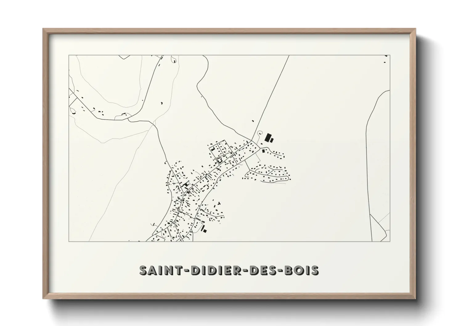 Une affiche de carte sur Saint-Didier-des-Bois