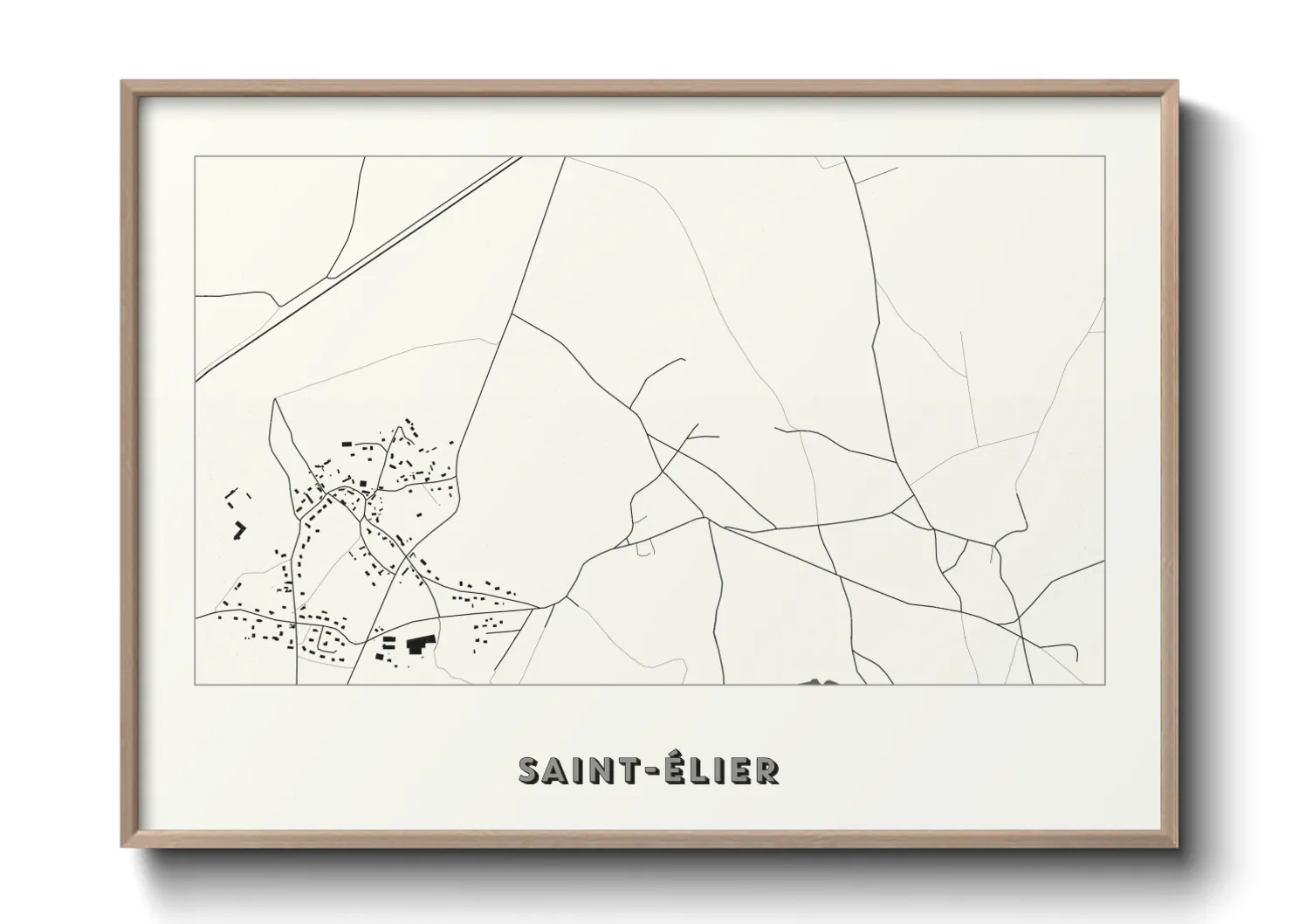 Une affiche de carte sur Saint-Élier
