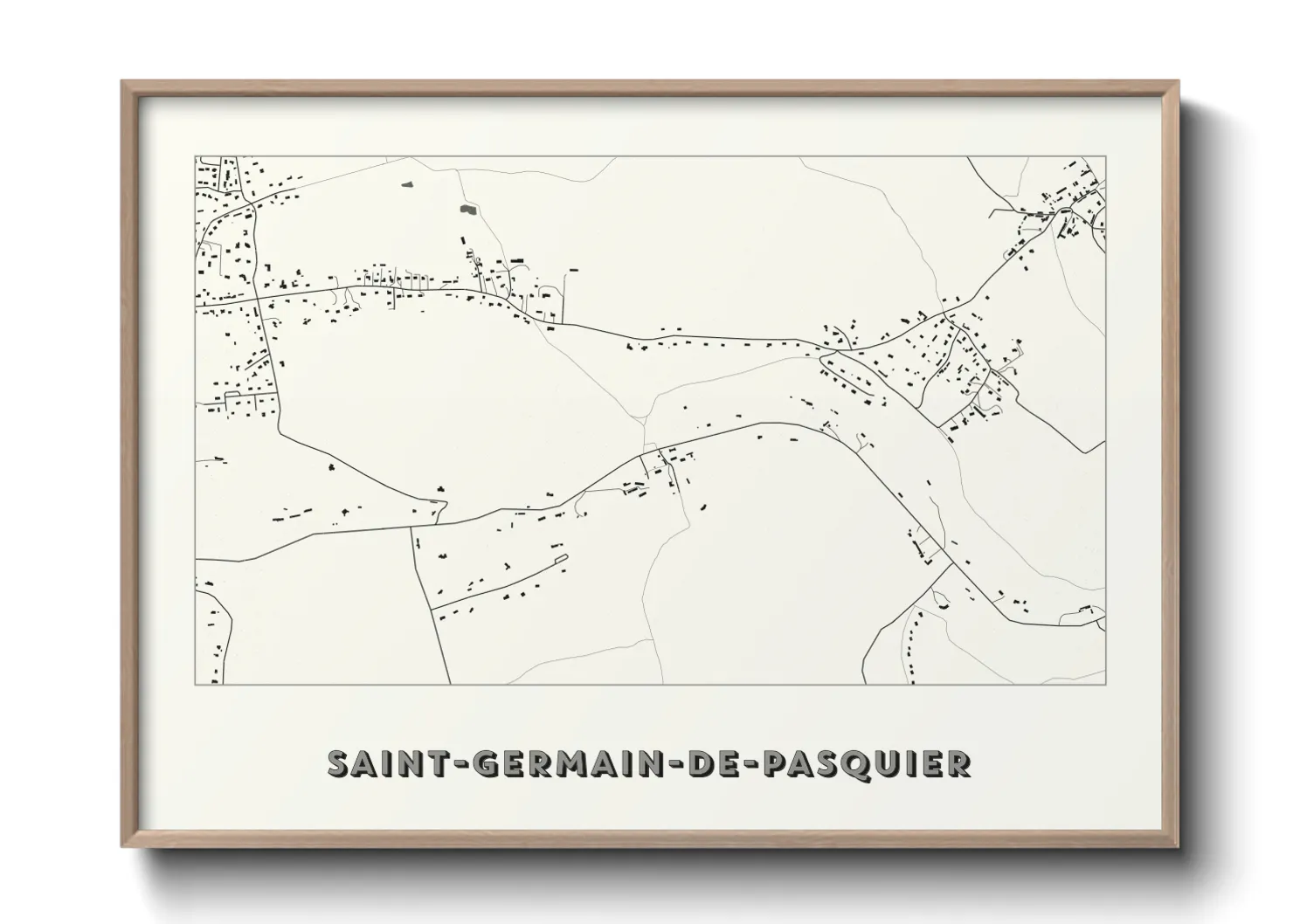 Une affiche de carte sur Saint-Germain-de-Pasquier