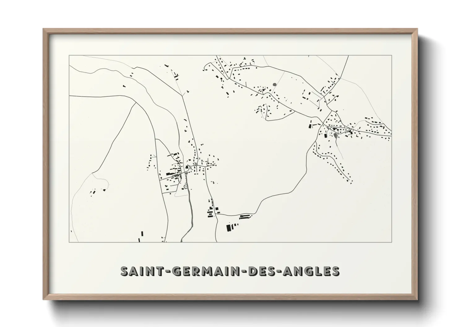 Une affiche de carte sur Saint-Germain-des-Angles
