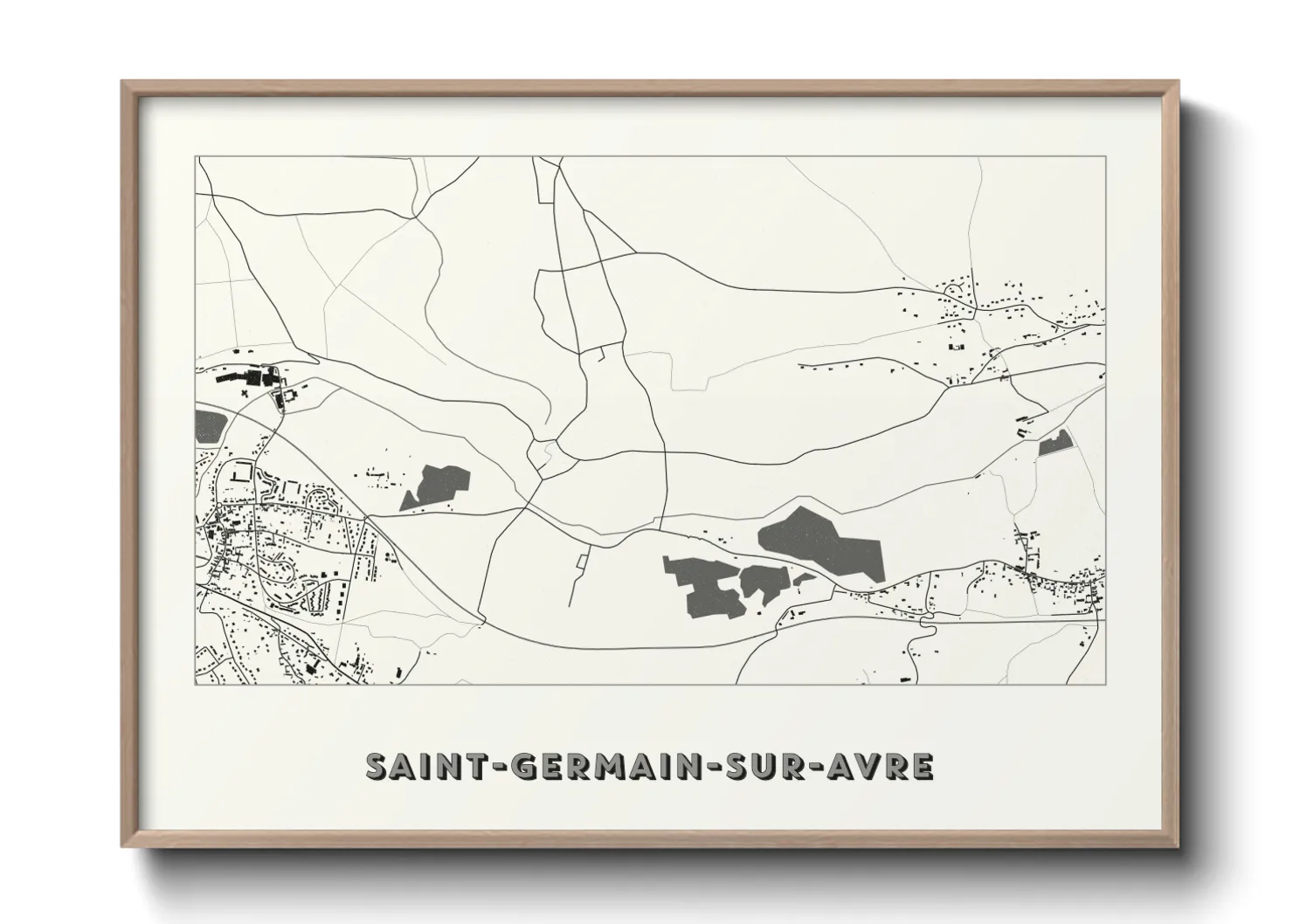 Une affiche de carte sur Saint-Germain-sur-Avre