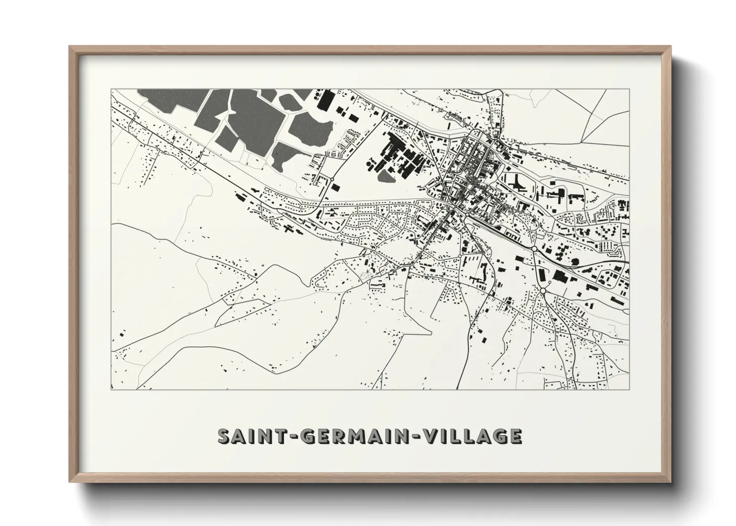 Une affiche de carte sur Saint-Germain-Village
