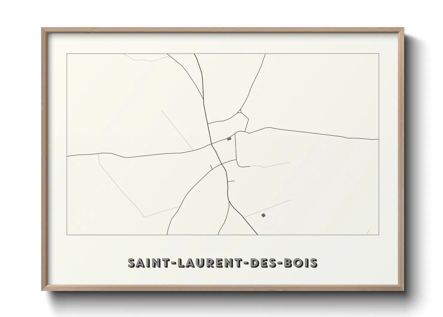 Une affiche de carte sur Saint-Laurent-des-Bois