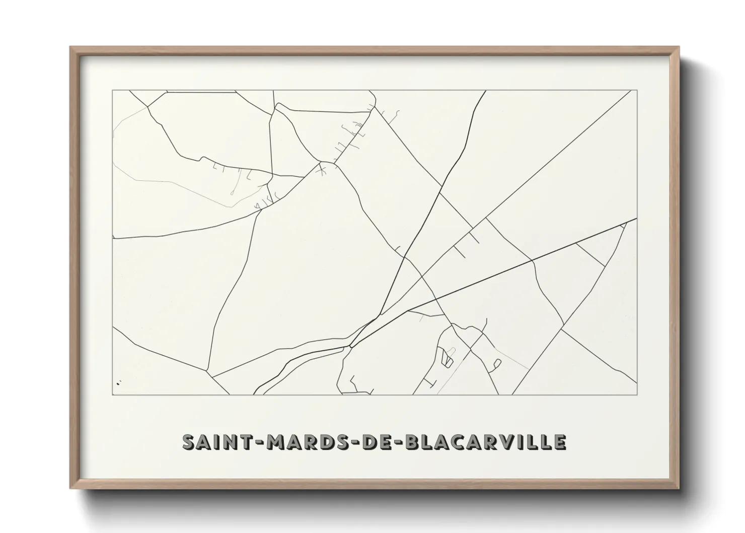 Une affiche de carte sur Saint-Mards-de-Blacarville