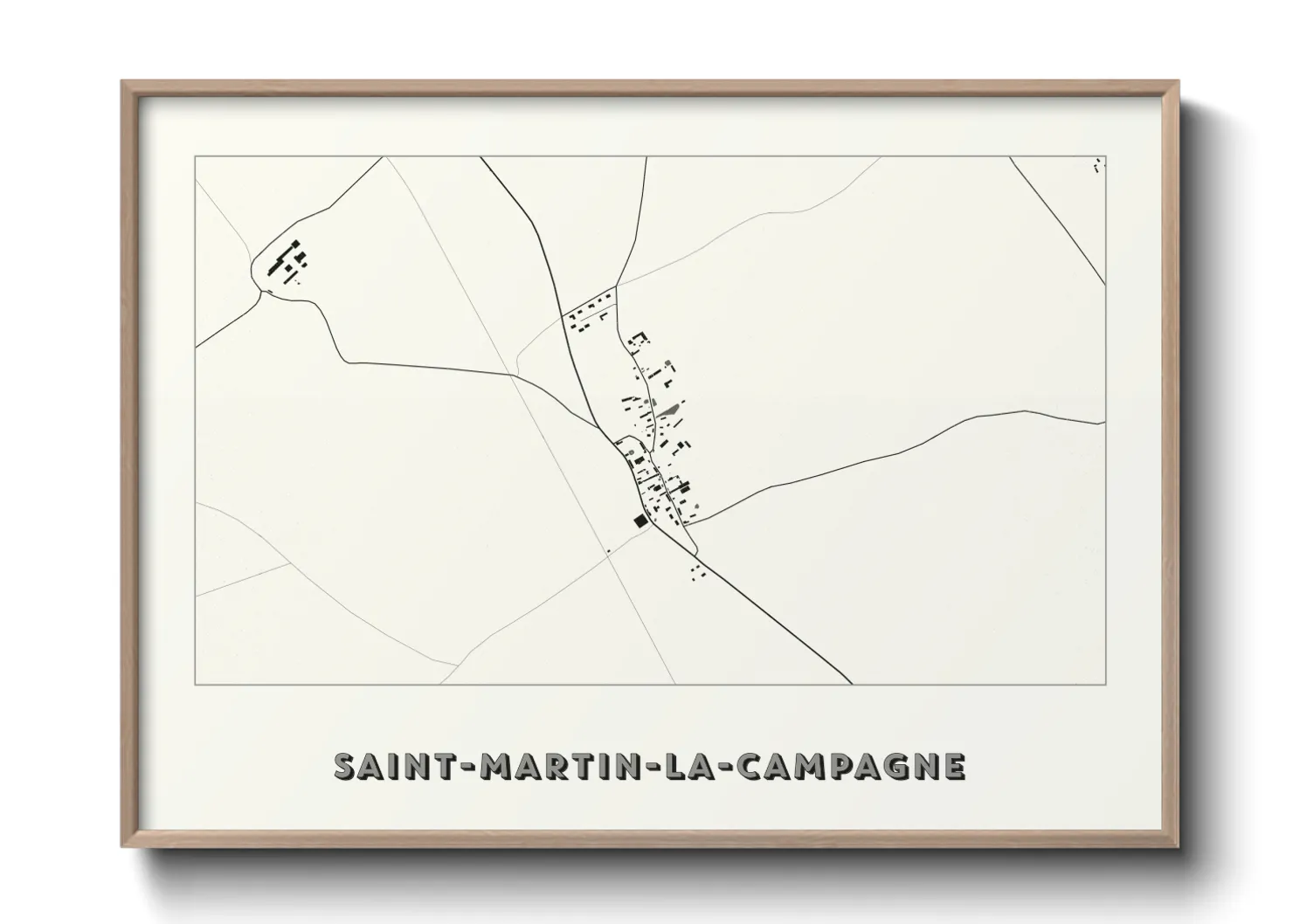 Une affiche de carte sur Saint-Martin-la-Campagne