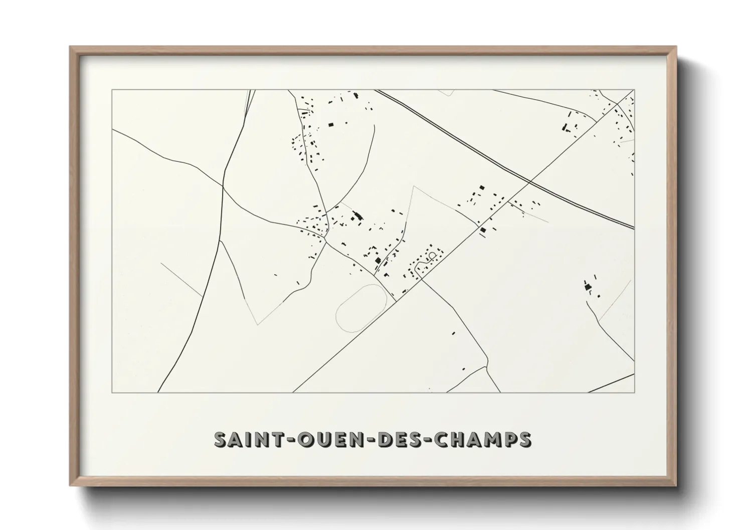 Une affiche de carte sur Saint-Ouen-des-Champs