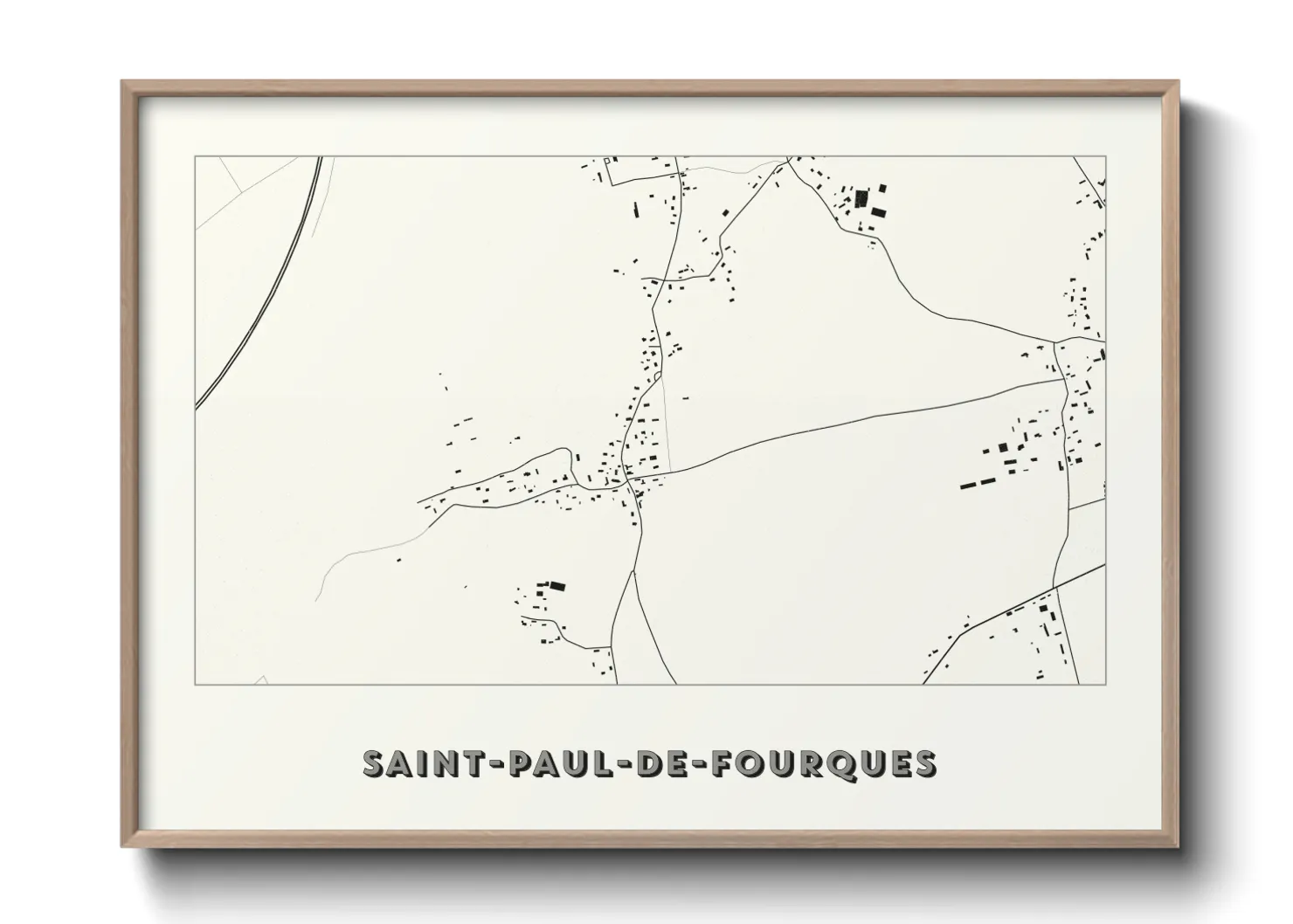 Une affiche de carte sur Saint-Paul-de-Fourques