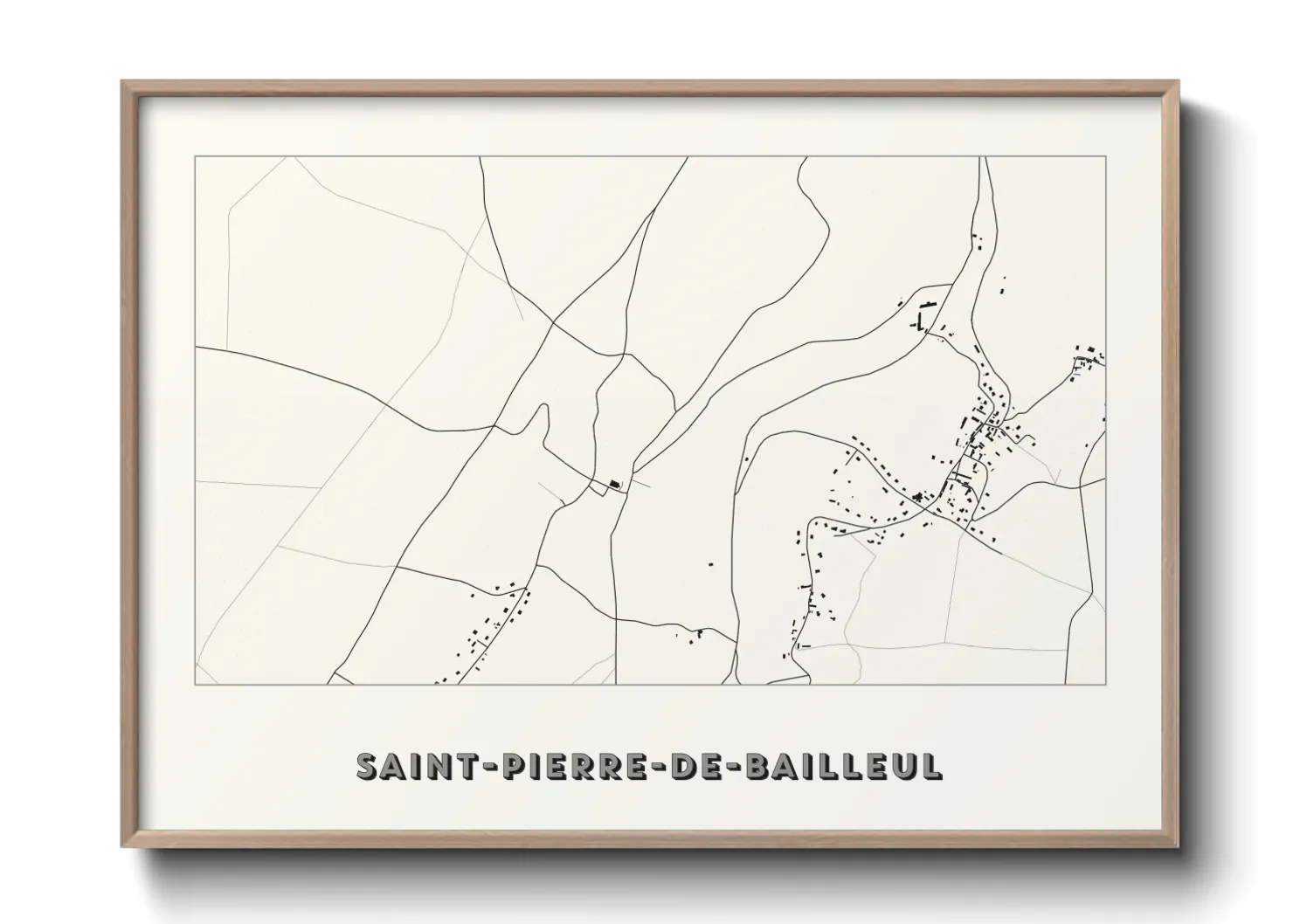 Une affiche de carte sur Saint-Pierre-de-Bailleul
