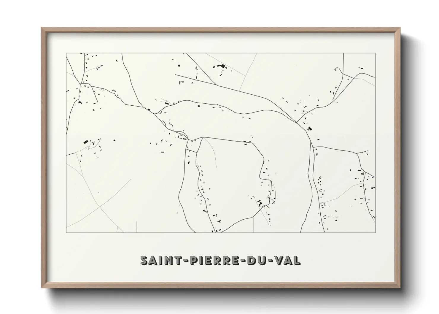 Une affiche de carte sur Saint-Pierre-du-Val
