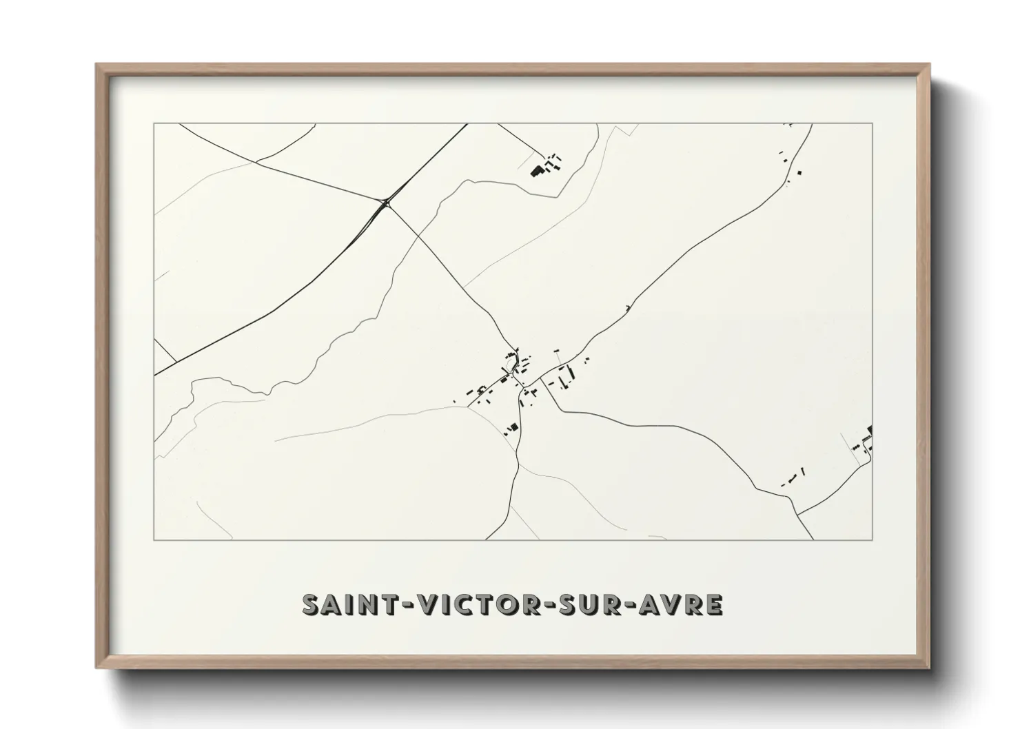 Une affiche de carte sur Saint-Victor-sur-Avre