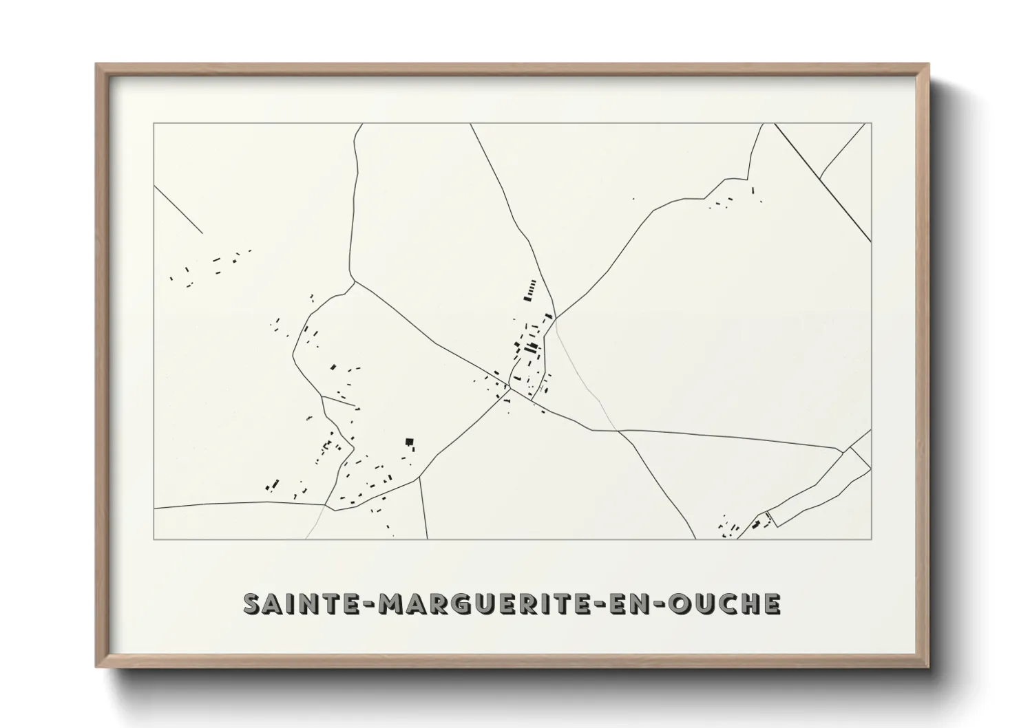 Une affiche de carte sur Sainte-Marguerite-en-Ouche