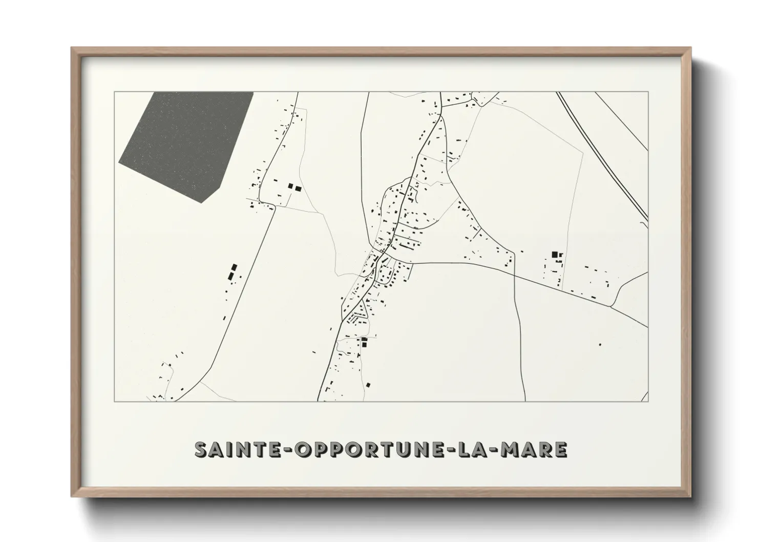 Une affiche de carte sur Sainte-Opportune-la-Mare