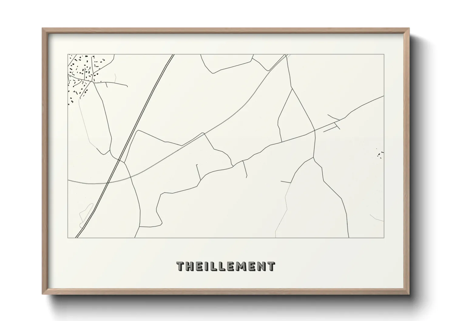 Une affiche de carte sur Theillement