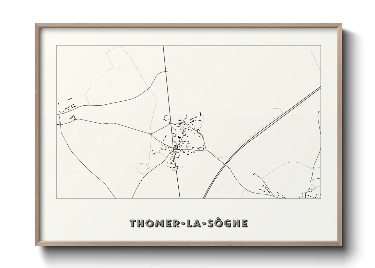 Une affiche de carte sur Thomer-la-Sôgne