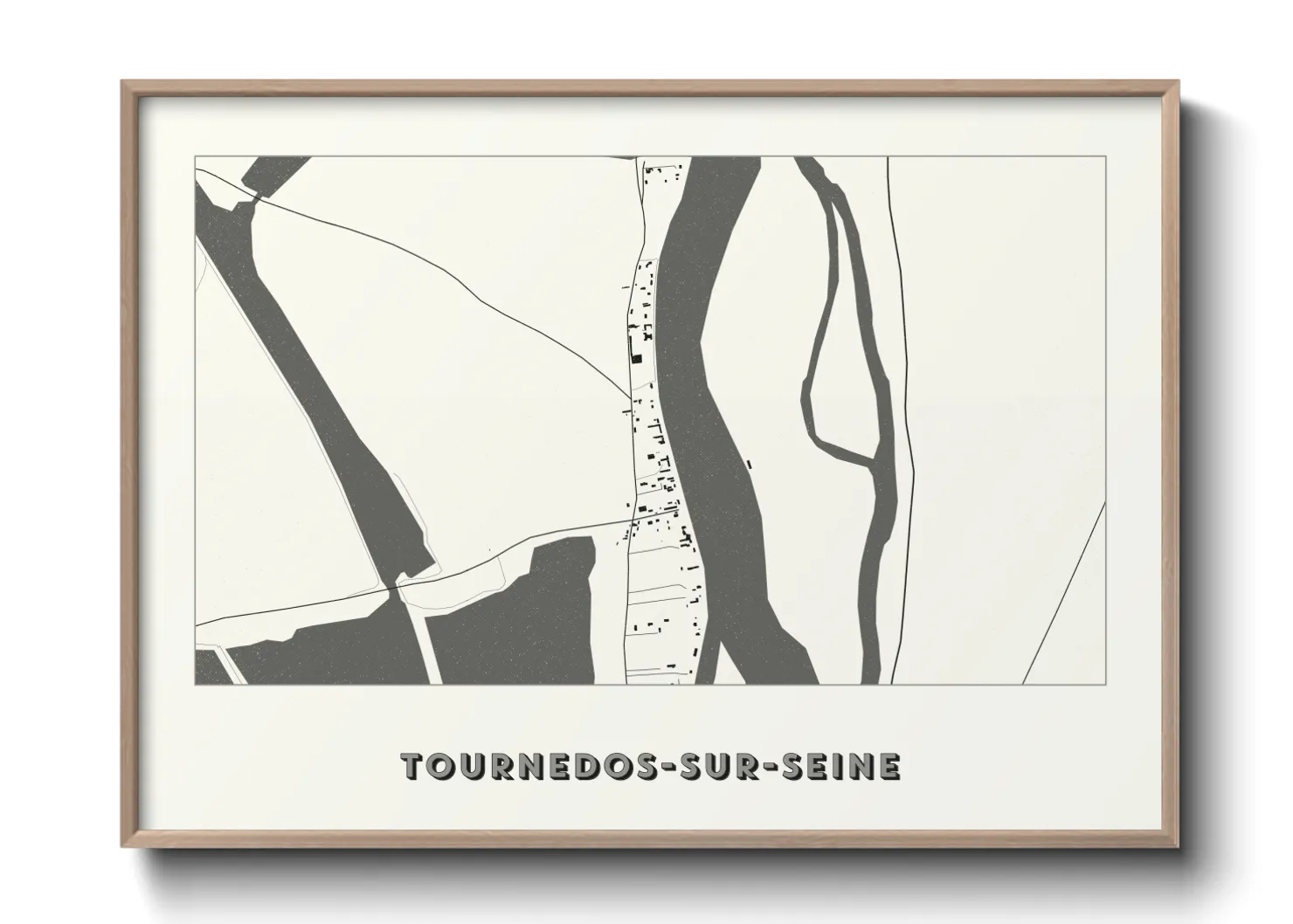 Une affiche de carte sur Tournedos-sur-Seine