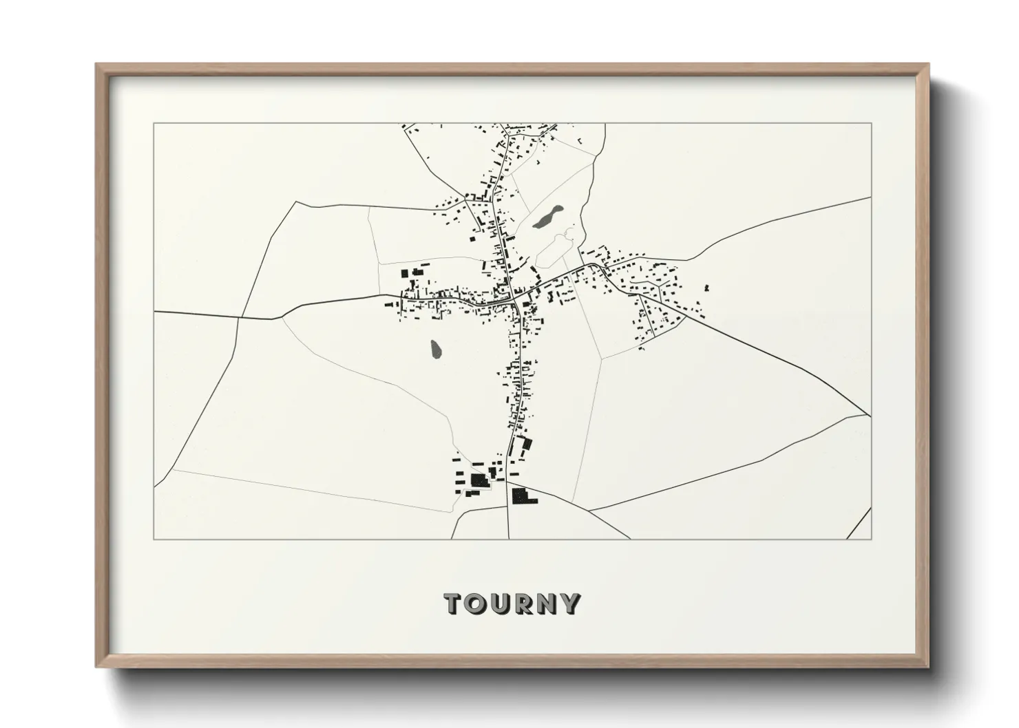 Une affiche de carte sur Tourny