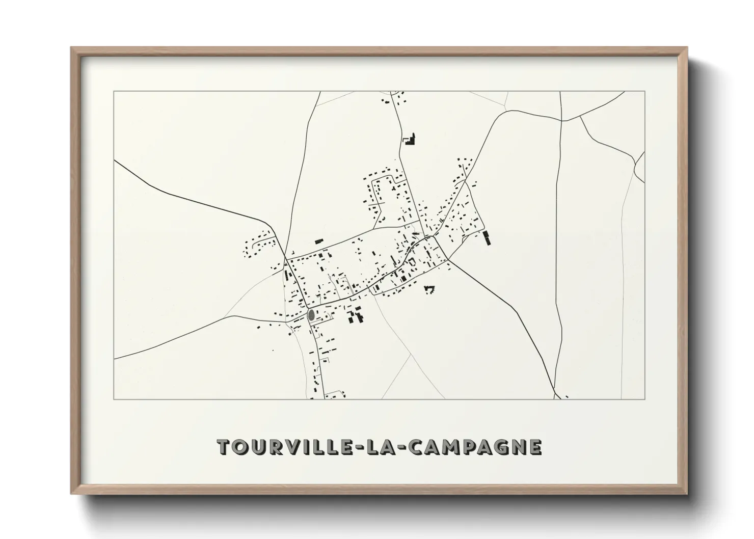 Une affiche de carte sur Tourville-la-Campagne