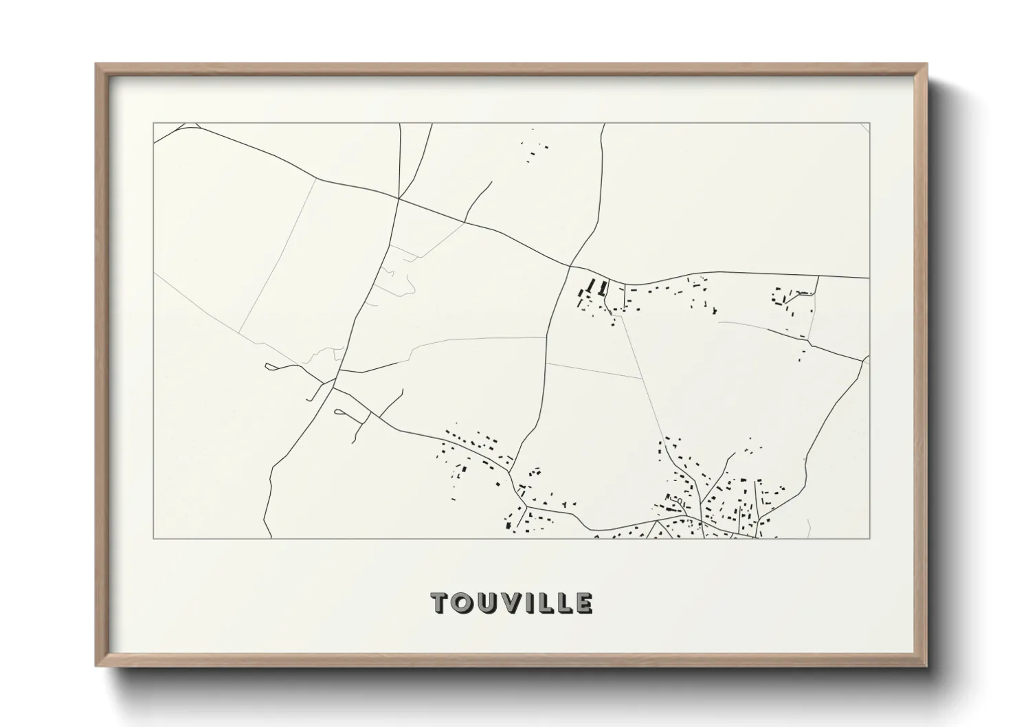 Une affiche de carte sur Touville