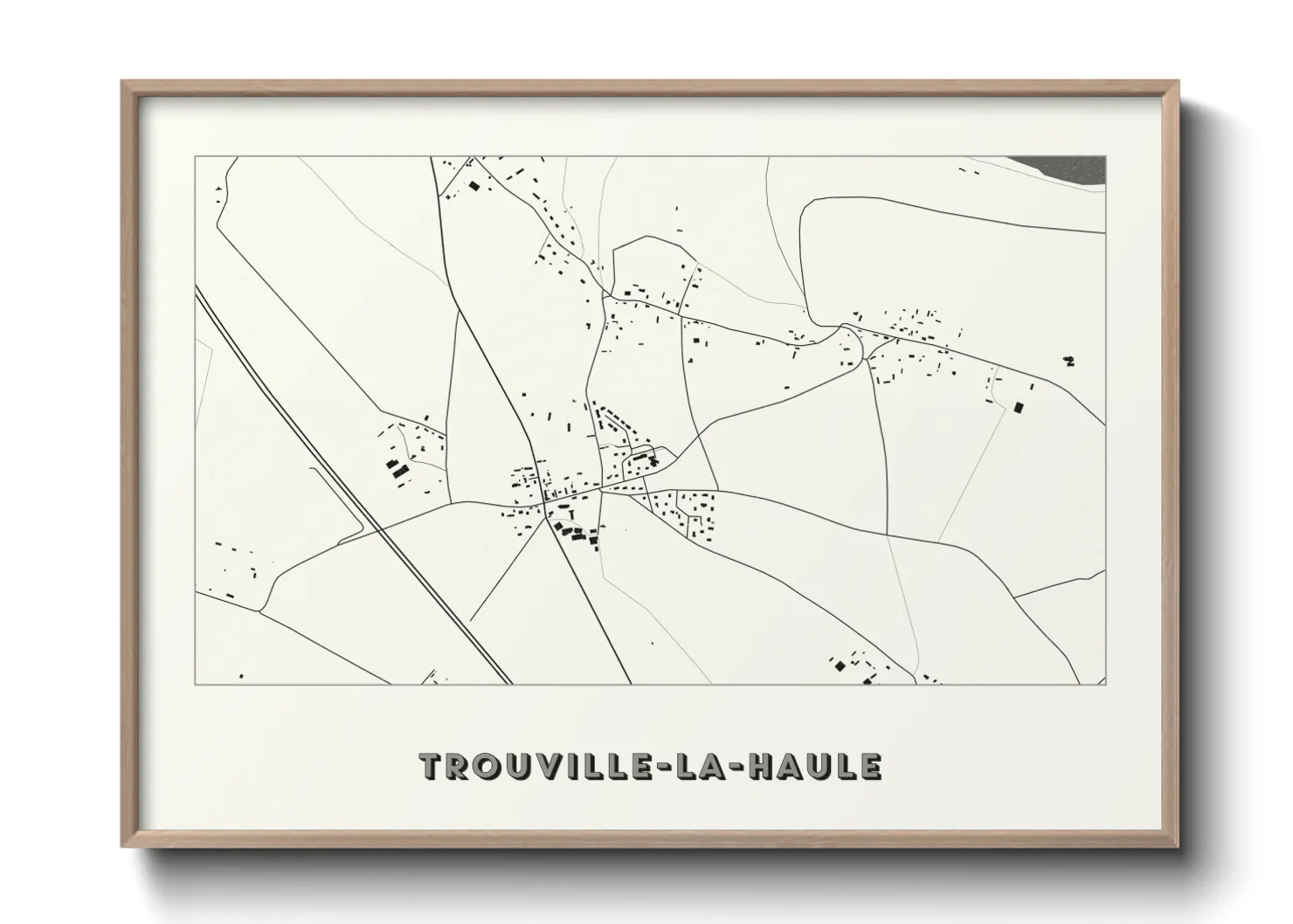 Une affiche de carte sur Trouville-la-Haule
