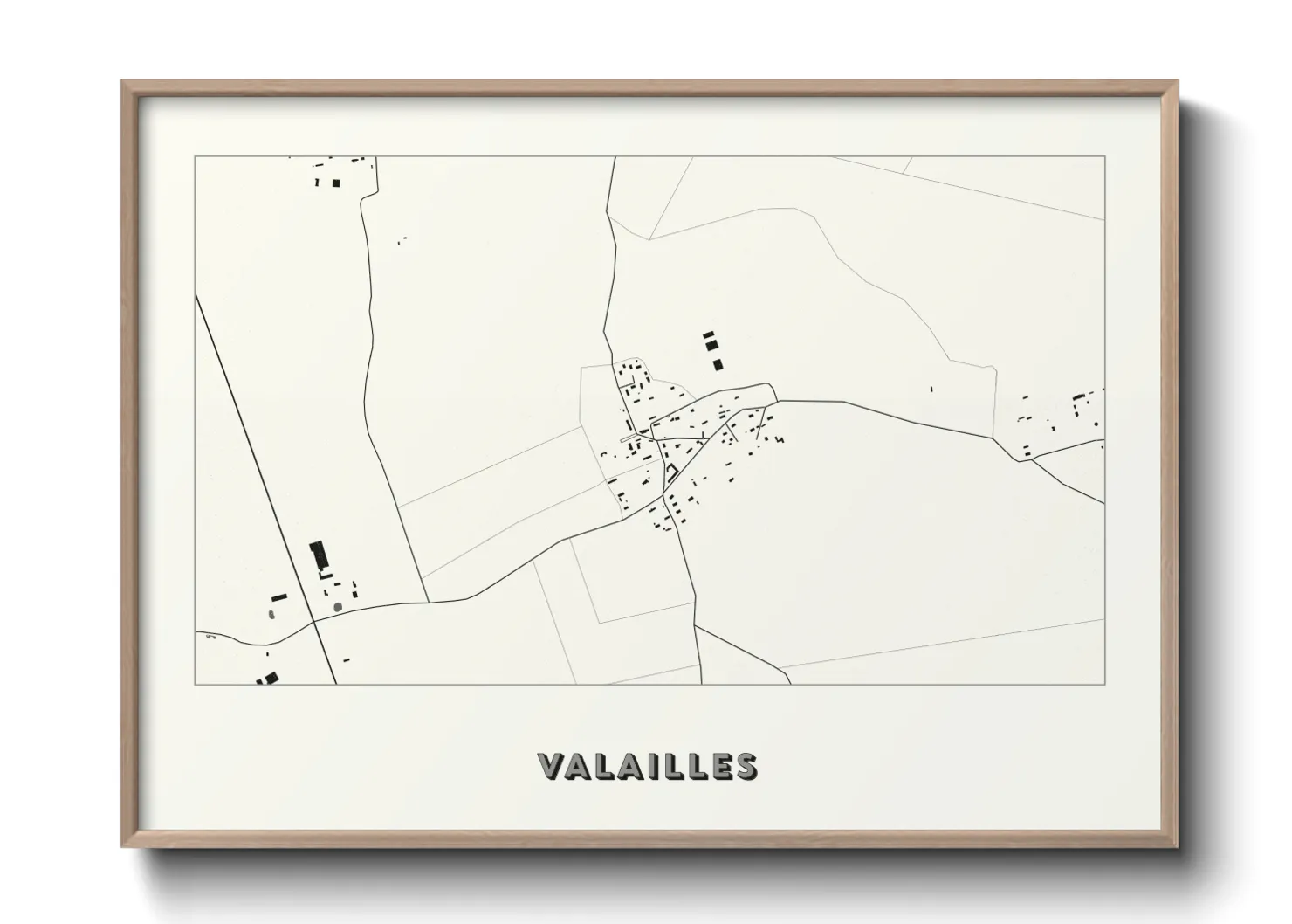 Une affiche de carte sur Valailles