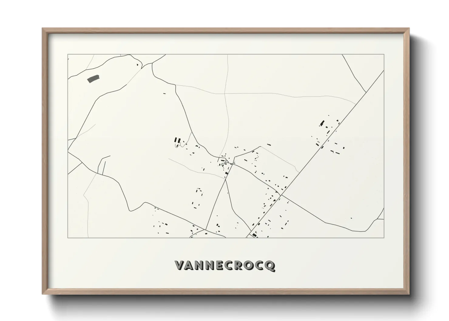 Une affiche de carte sur Vannecrocq