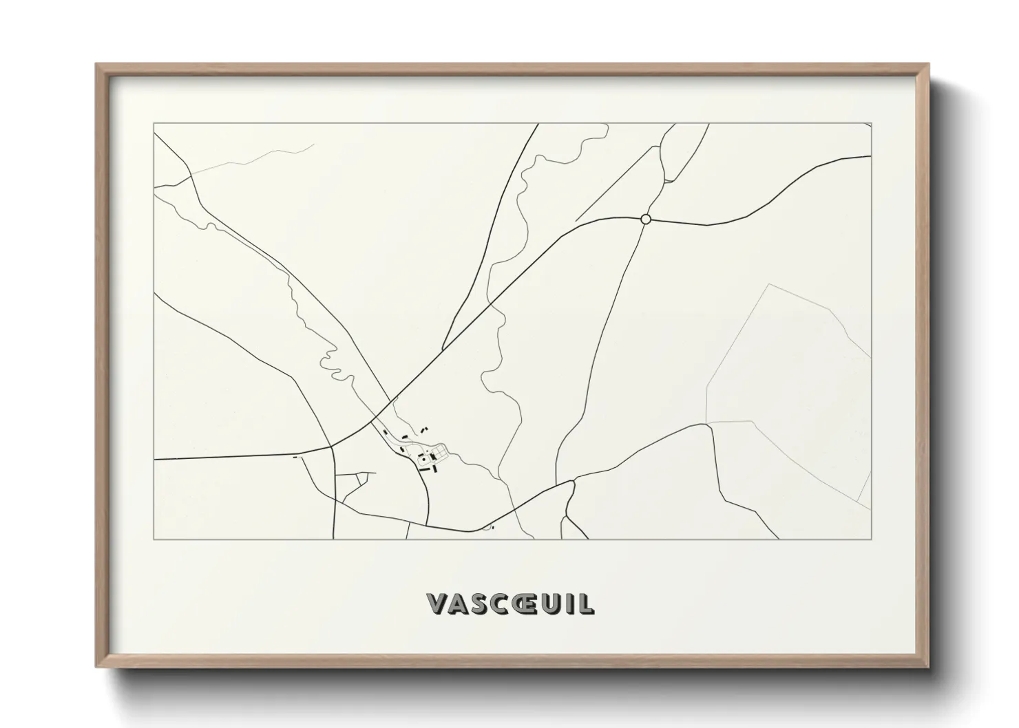Une affiche de carte sur Vascœuil
