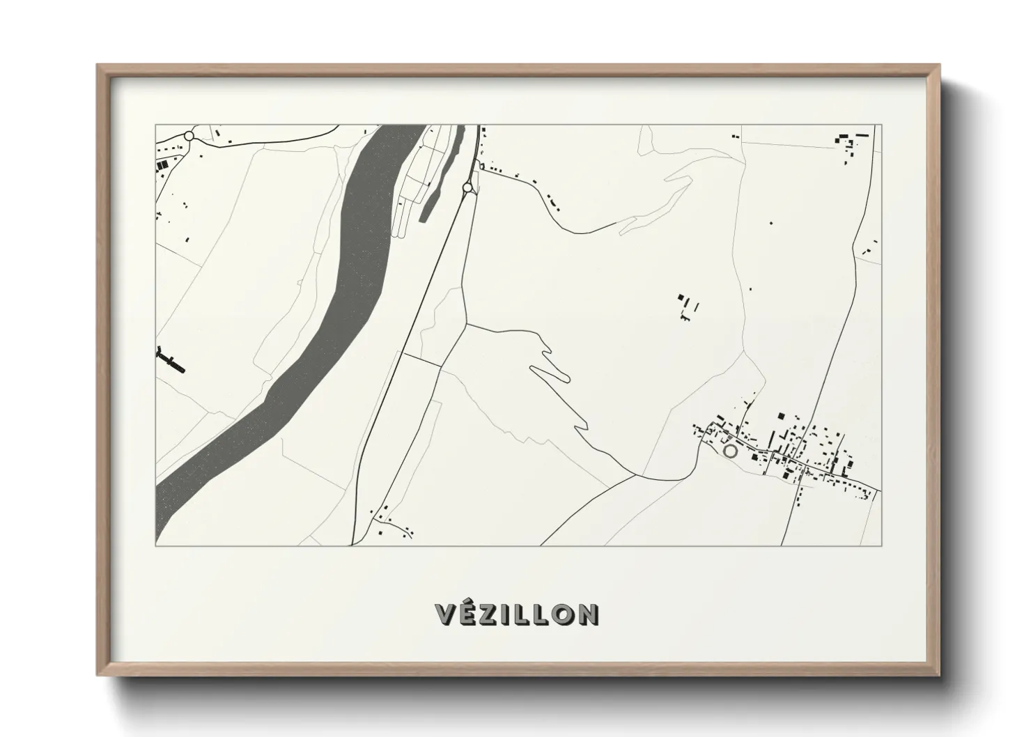 Une affiche de carte sur Vézillon