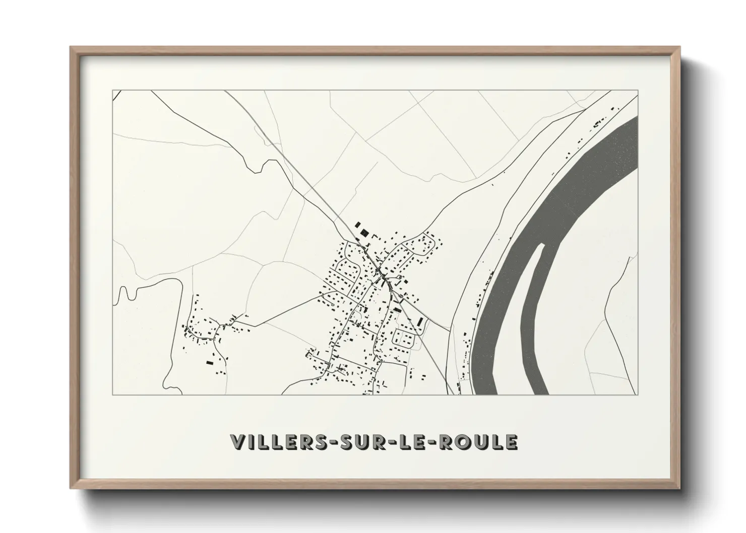 Une affiche de carte sur Villers-sur-le-Roule