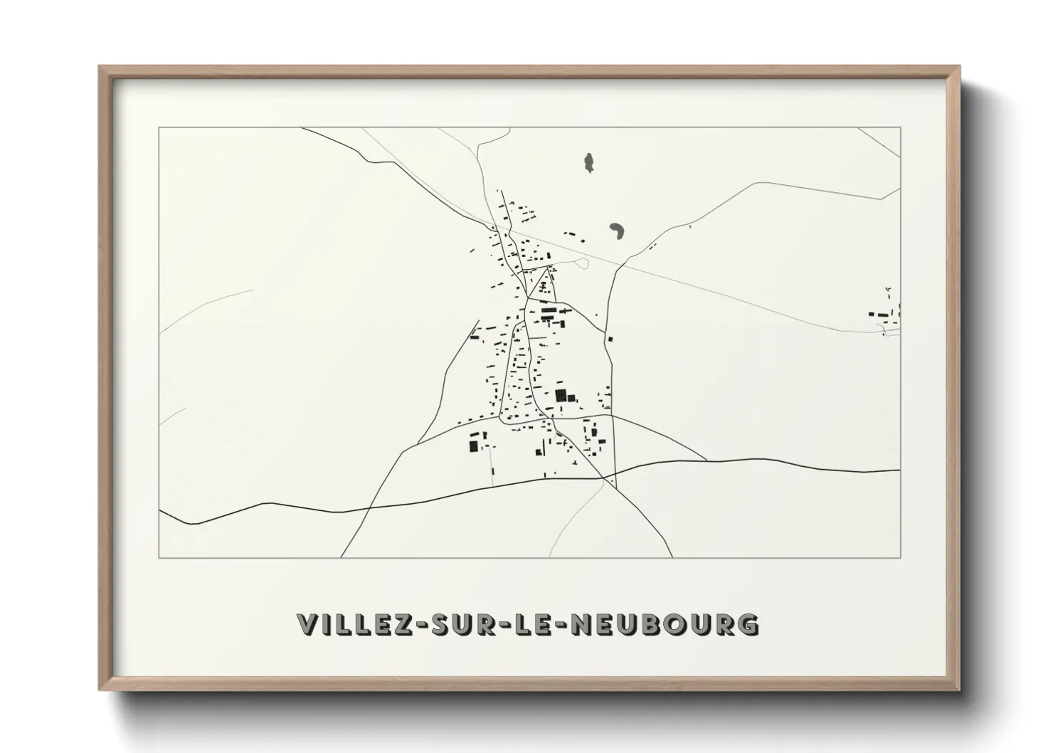 Une affiche de carte sur Villez-sur-le-Neubourg