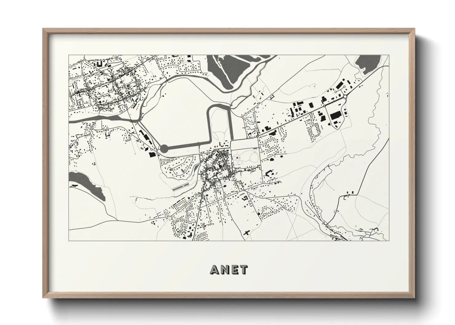 Une affiche de carte sur Anet