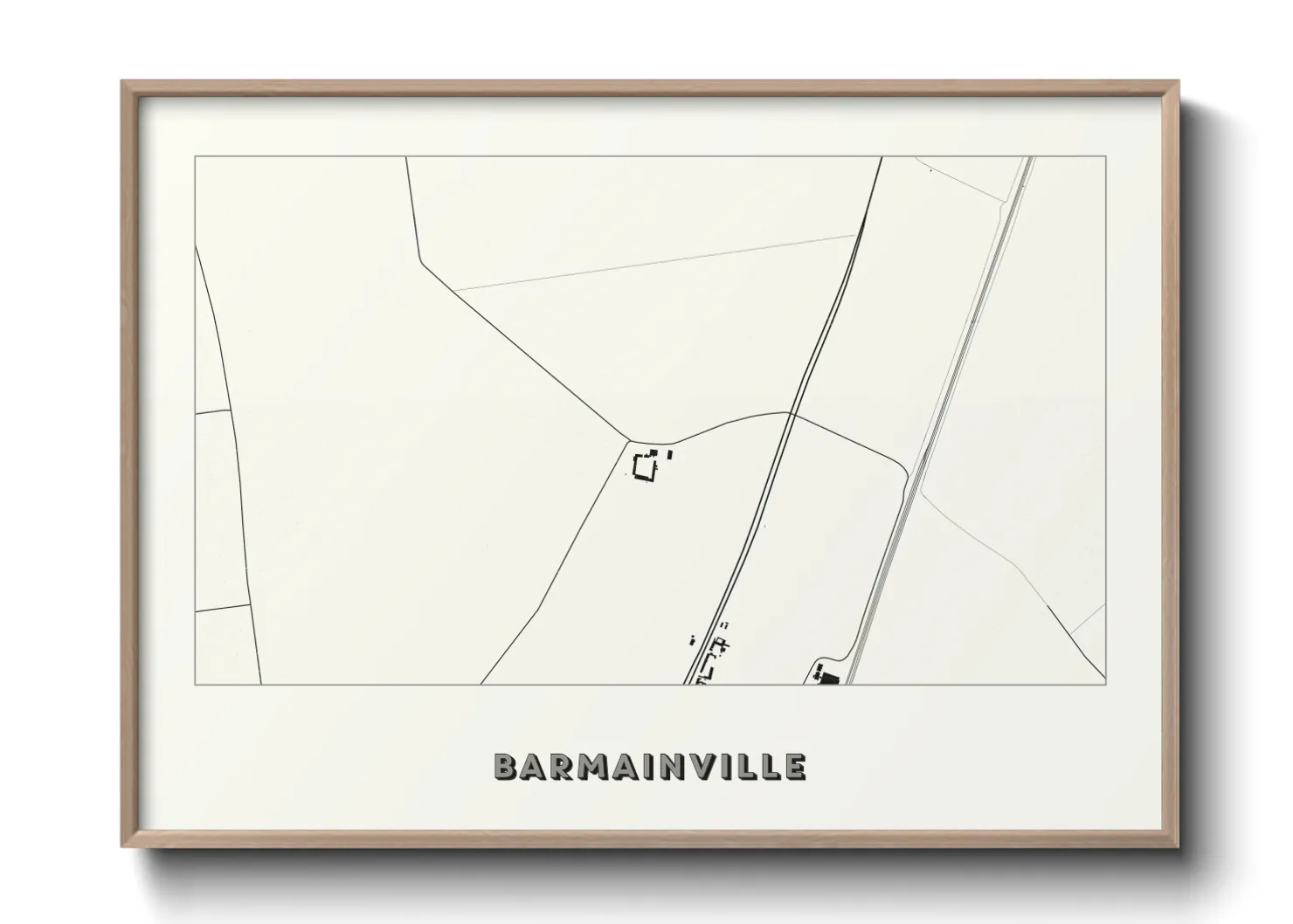 Une affiche de carte sur Barmainville