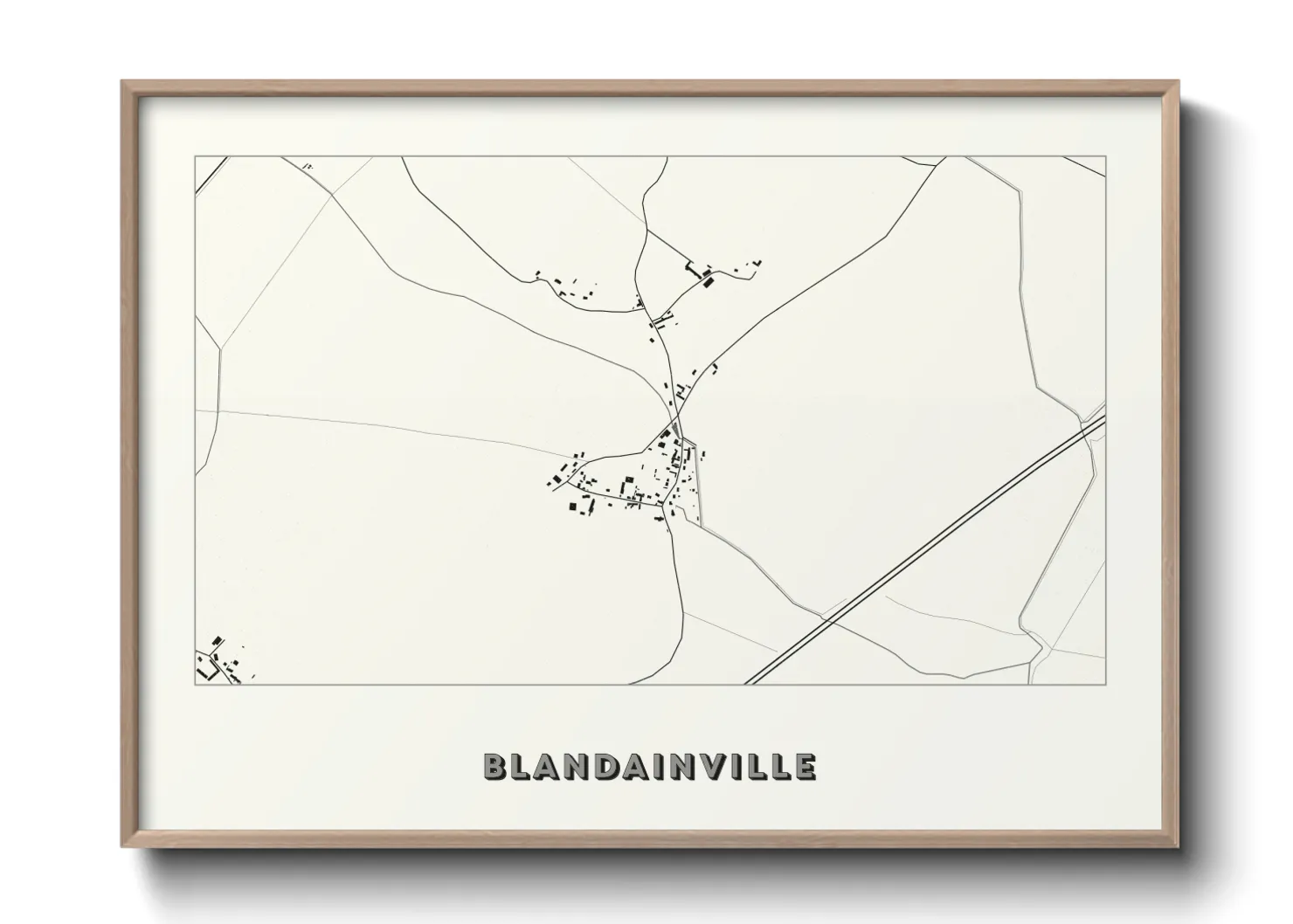 Une affiche de carte sur Blandainville