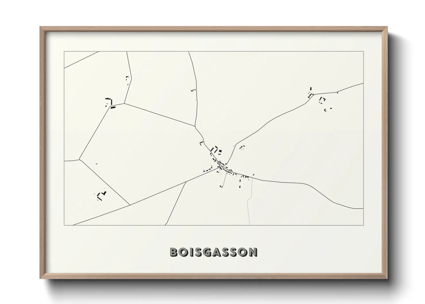 Une affiche de carte sur Boisgasson