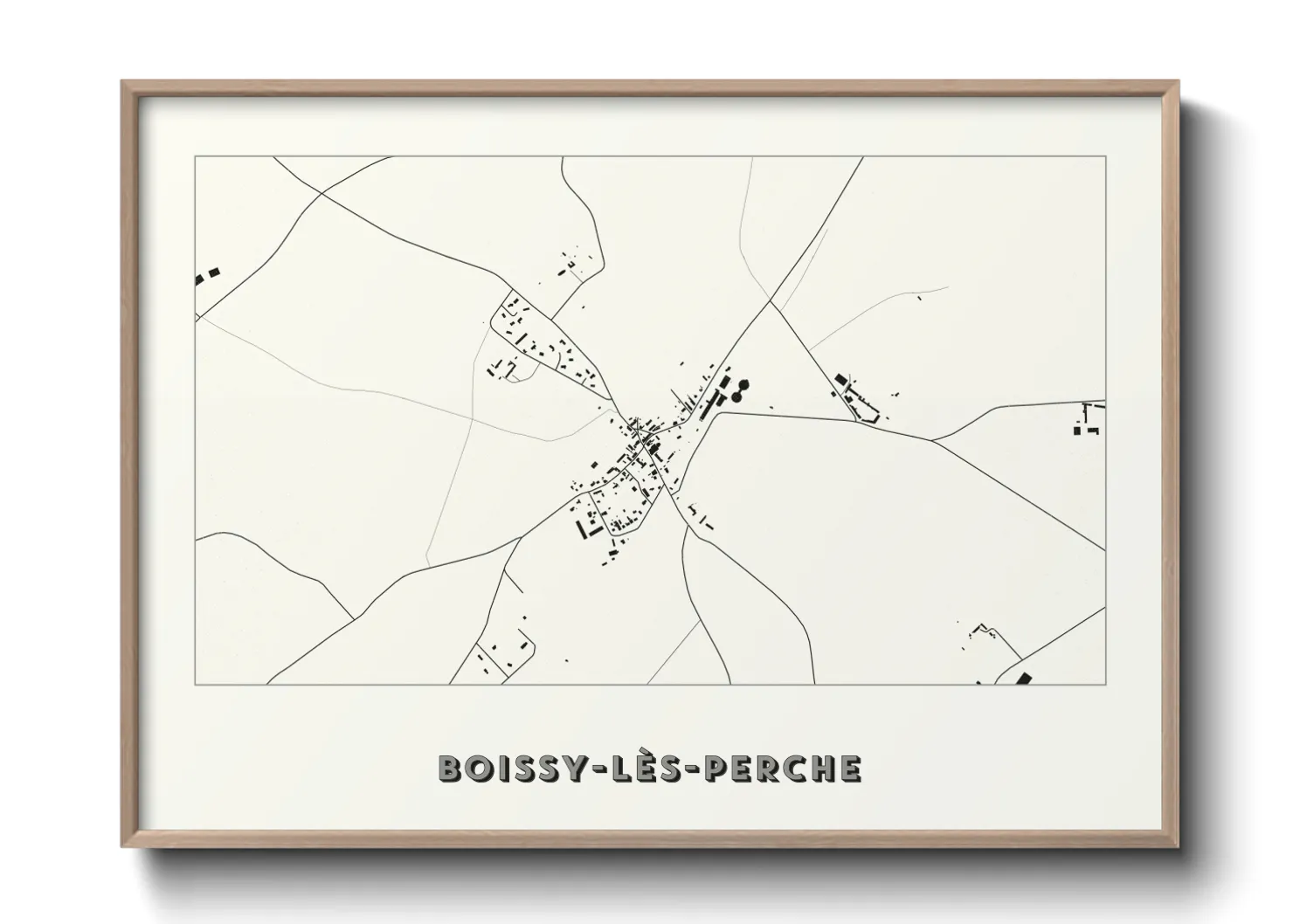 Une affiche de carte sur Boissy-lès-Perche