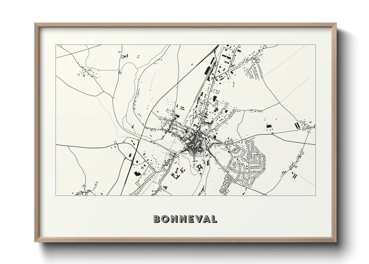 Une affiche de carte sur Bonneval
