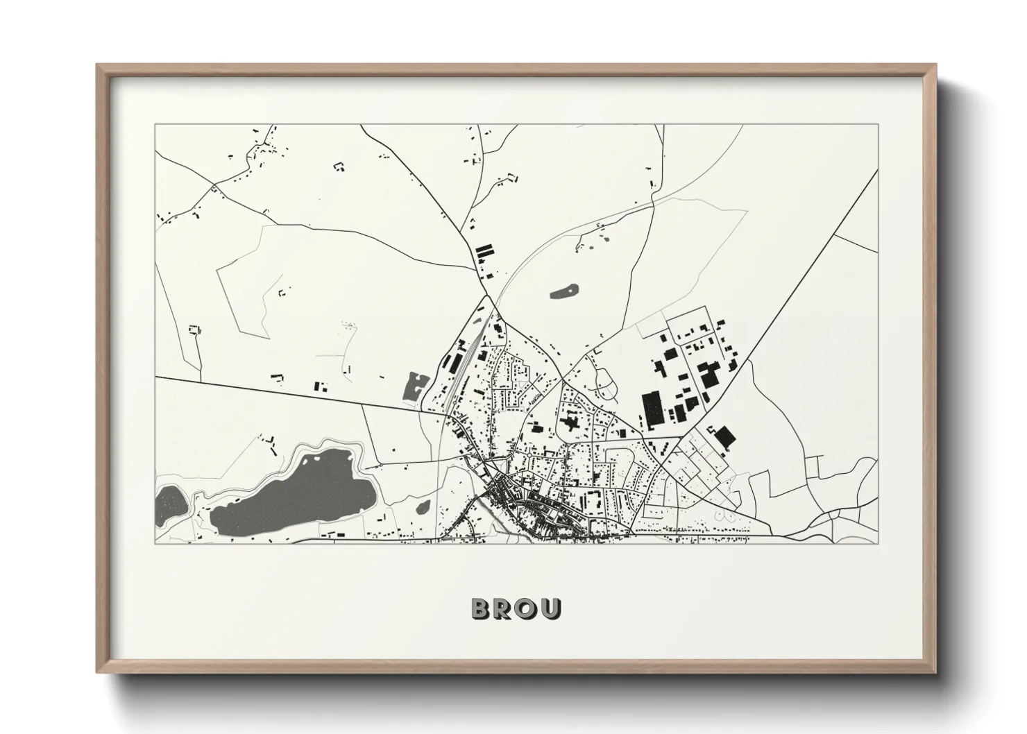 Une affiche de carte sur Brou