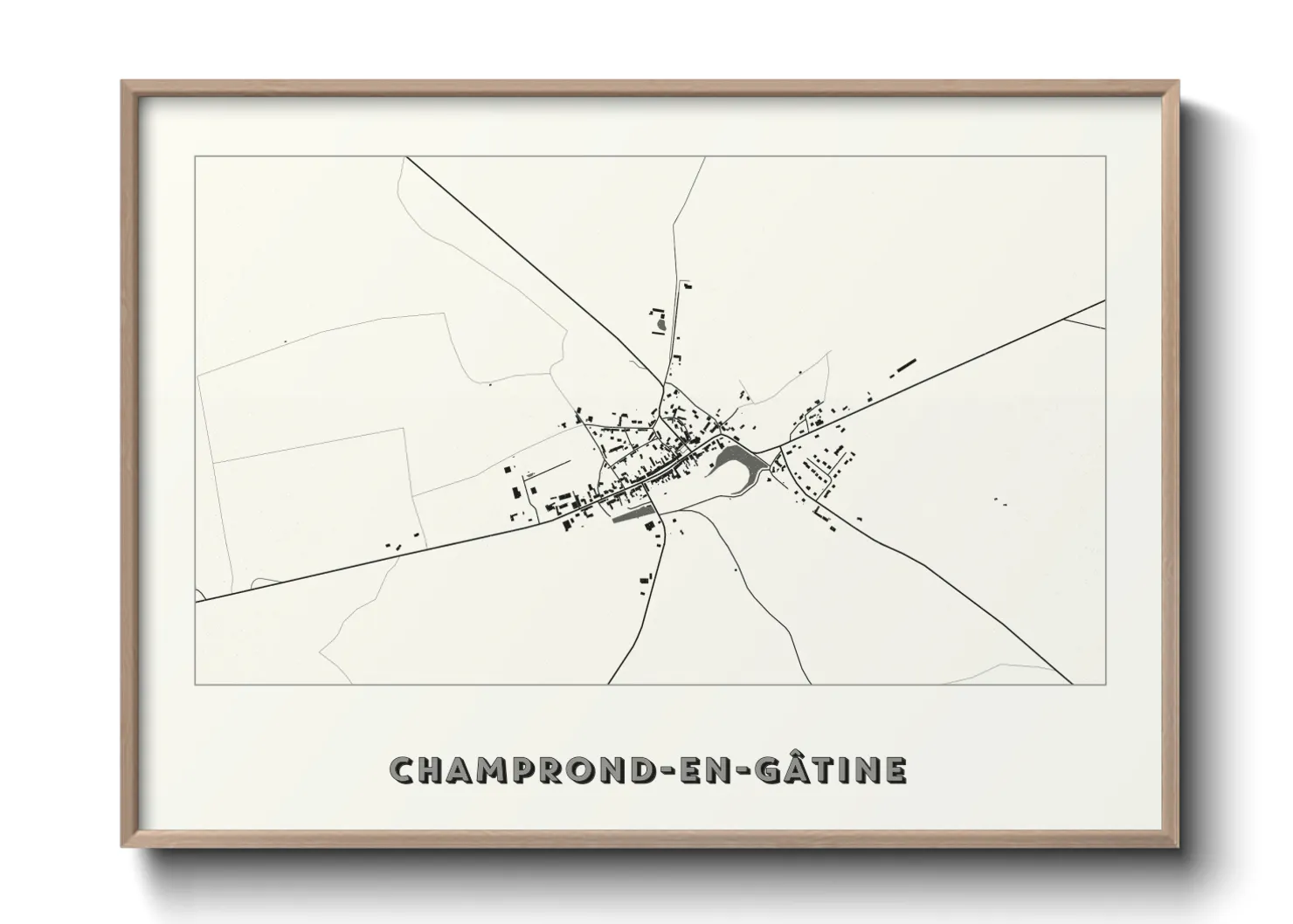 Une affiche de carte sur Champrond-en-Gâtine