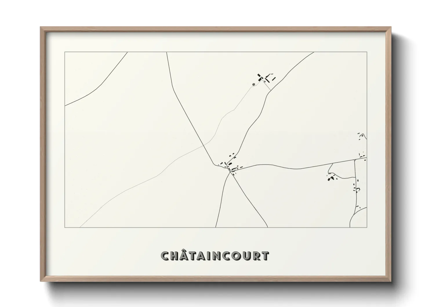 Une affiche de carte sur Châtaincourt