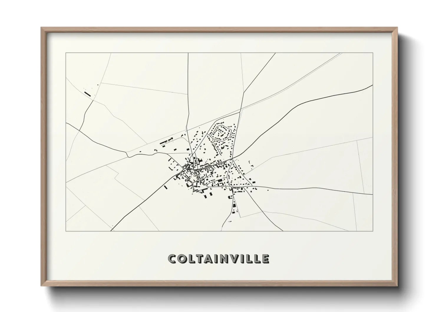 Une affiche de carte sur Coltainville