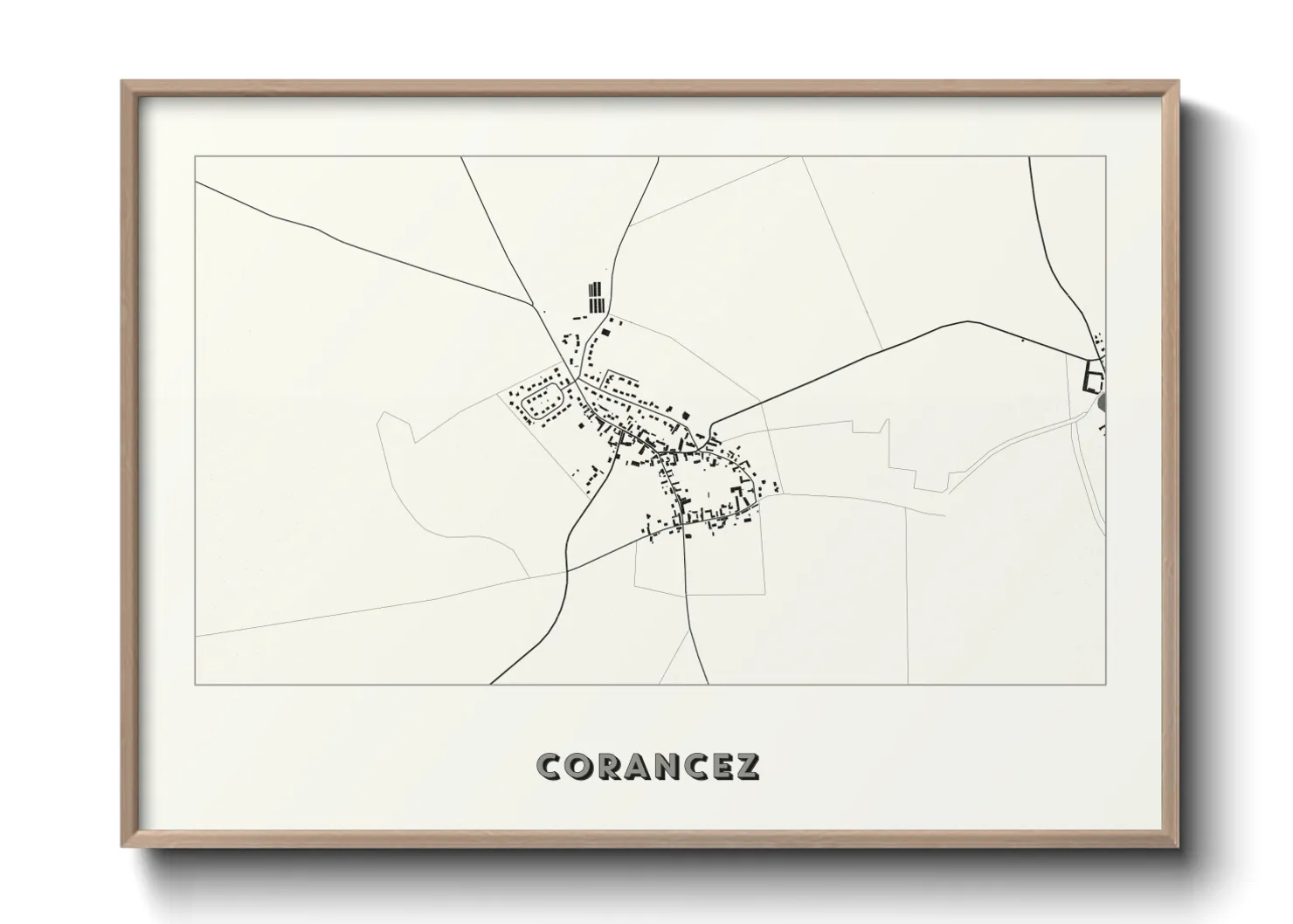 Une affiche de carte sur Corancez