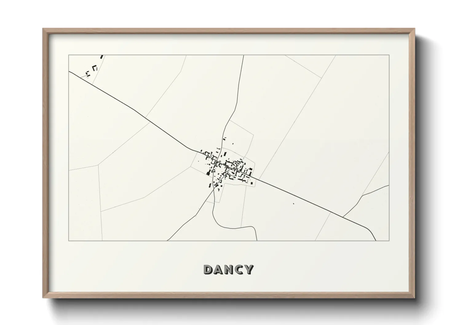 Une affiche de carte sur Dancy