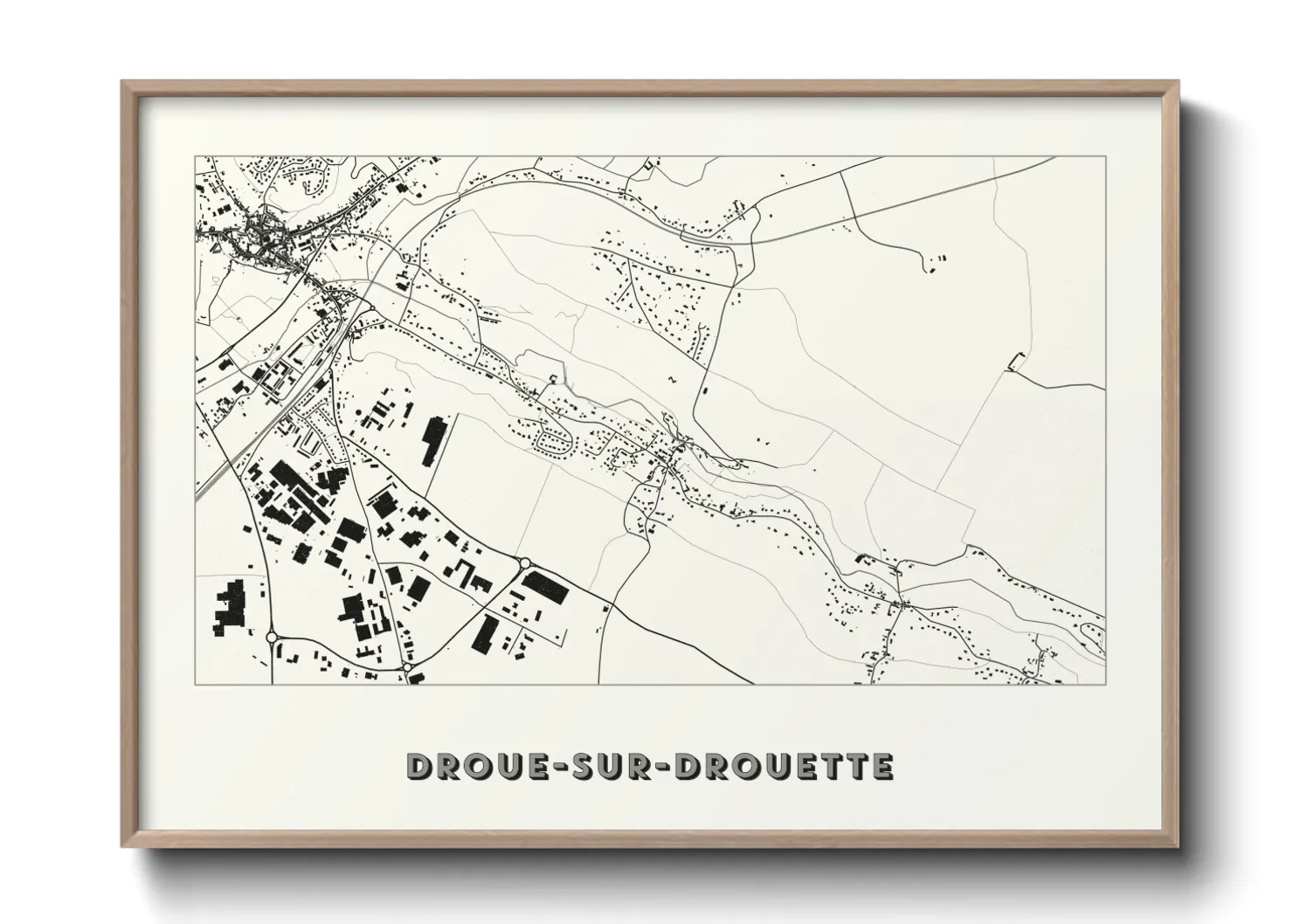Une affiche de carte sur Droue-sur-Drouette