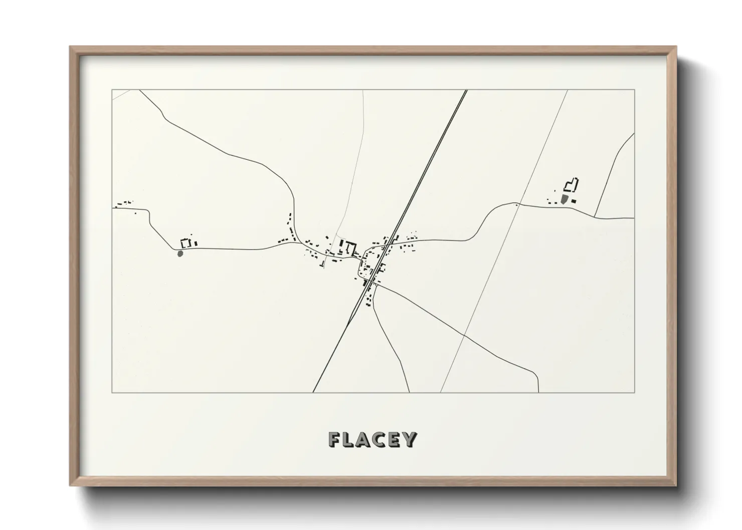 Une affiche de carte sur Flacey