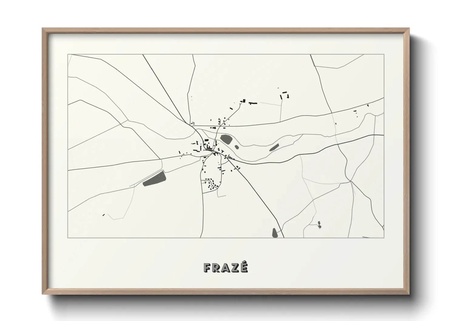 Une affiche de carte sur Frazé