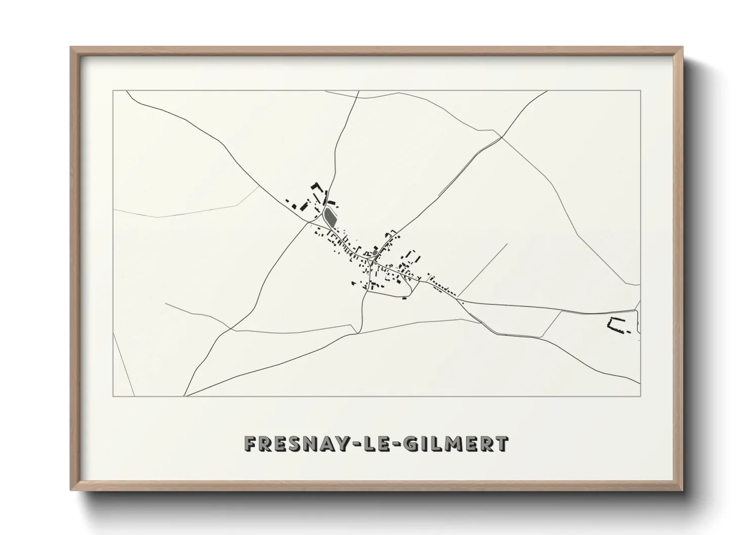Une affiche de carte sur Fresnay-le-Gilmert