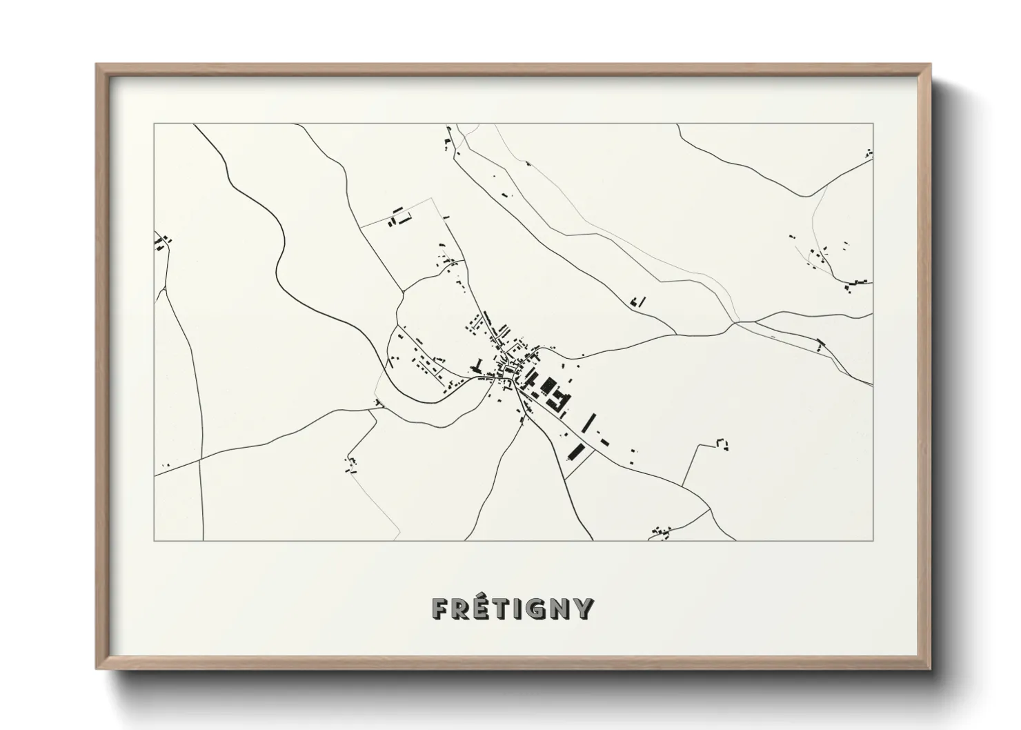 Une affiche de carte sur Frétigny