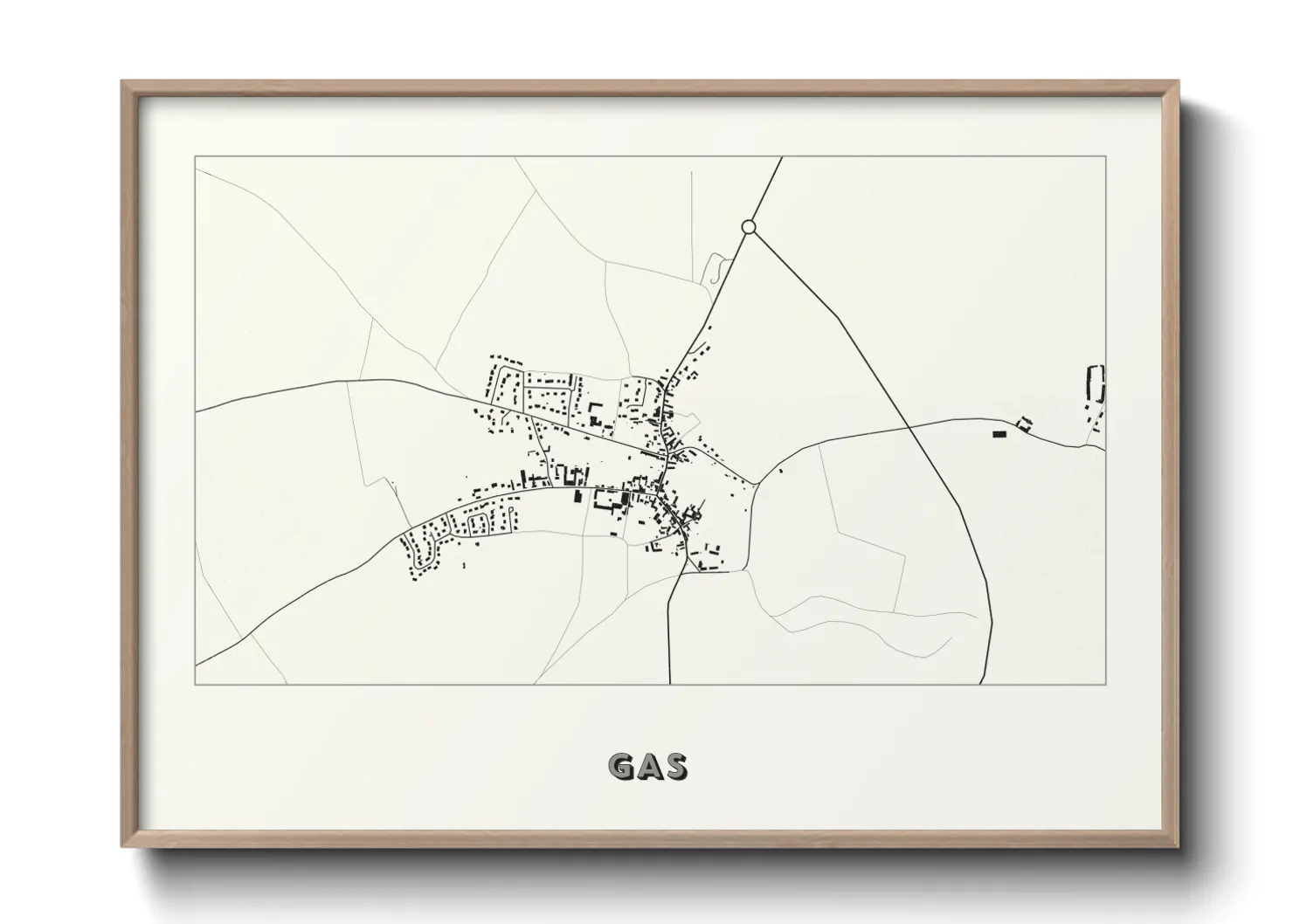 Une affiche de carte sur Gas