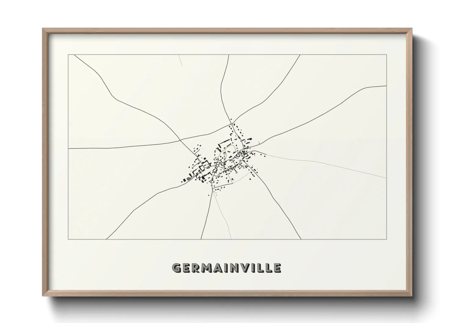Une affiche de carte sur Germainville